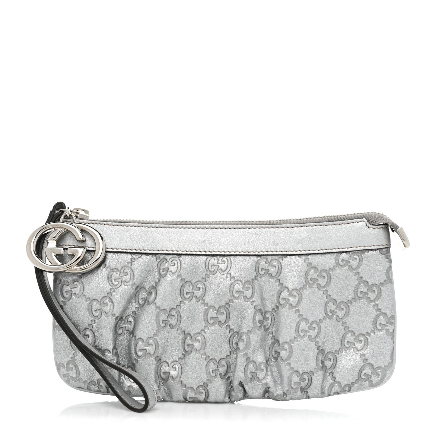 Guccissima New Britt Wristlet Silver