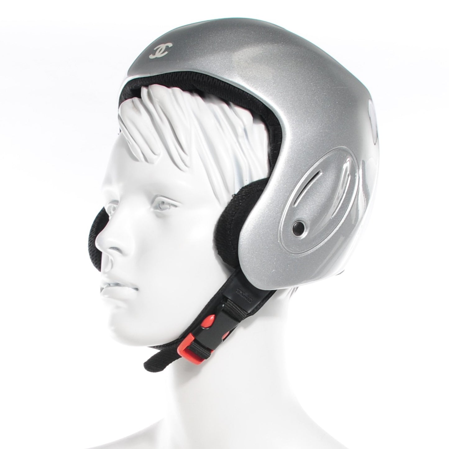 Metallic Ski Helmet Grey