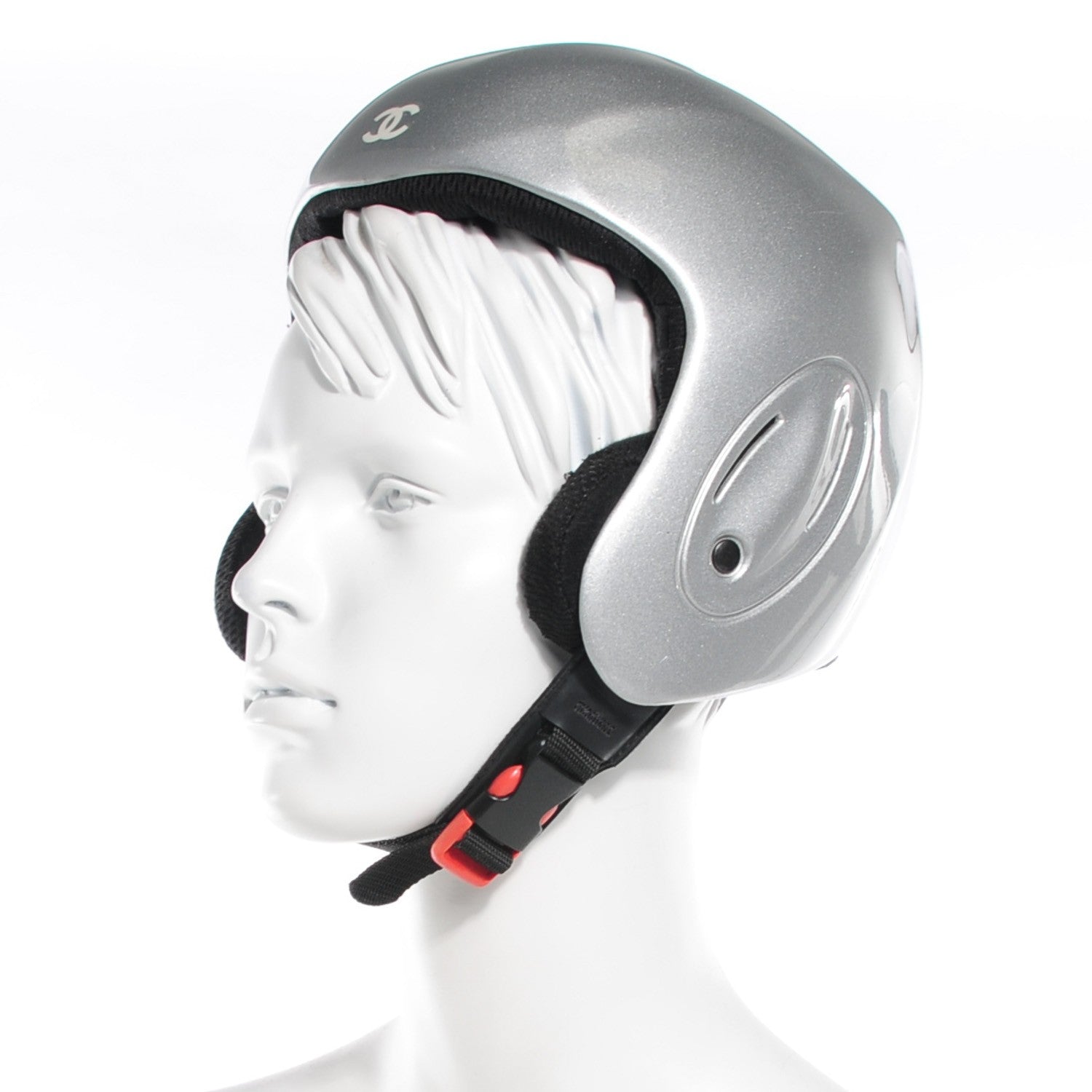 Chanel Metallic Ski Helmet Grey 2 of 9