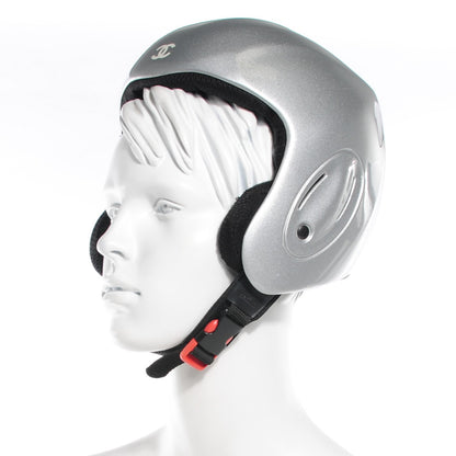 Chanel Metallic Ski Helmet Grey 2 of 9