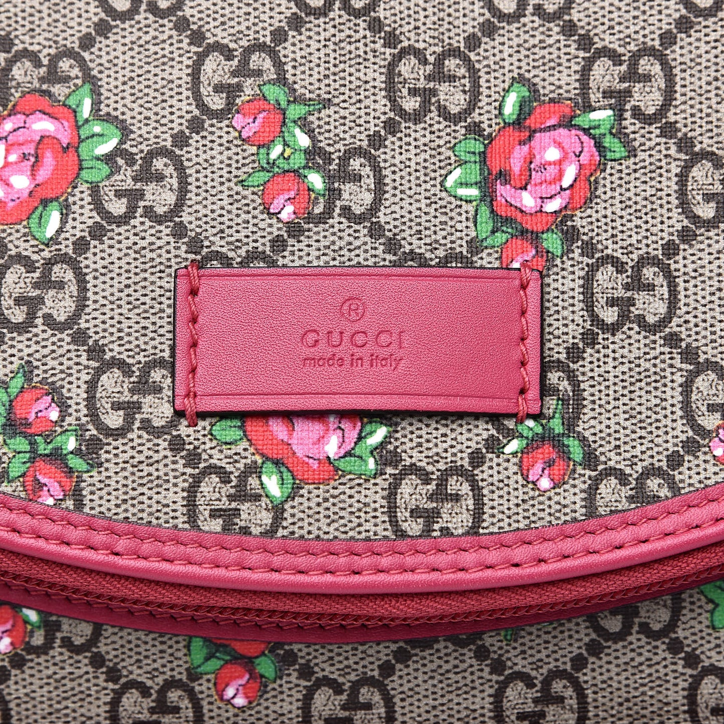 GG Supreme Monogram Rose Bud Diaper Bag Pink