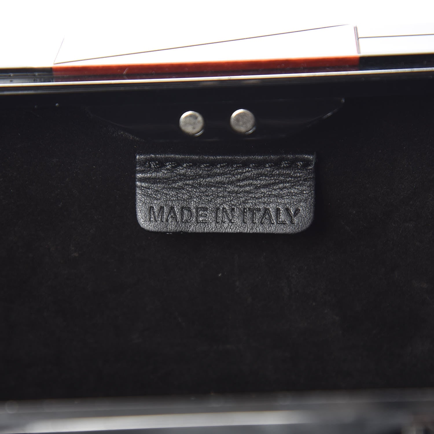 Burberry Rigid Perspex Mosaic Box Clutch Grey Red 7 of 10