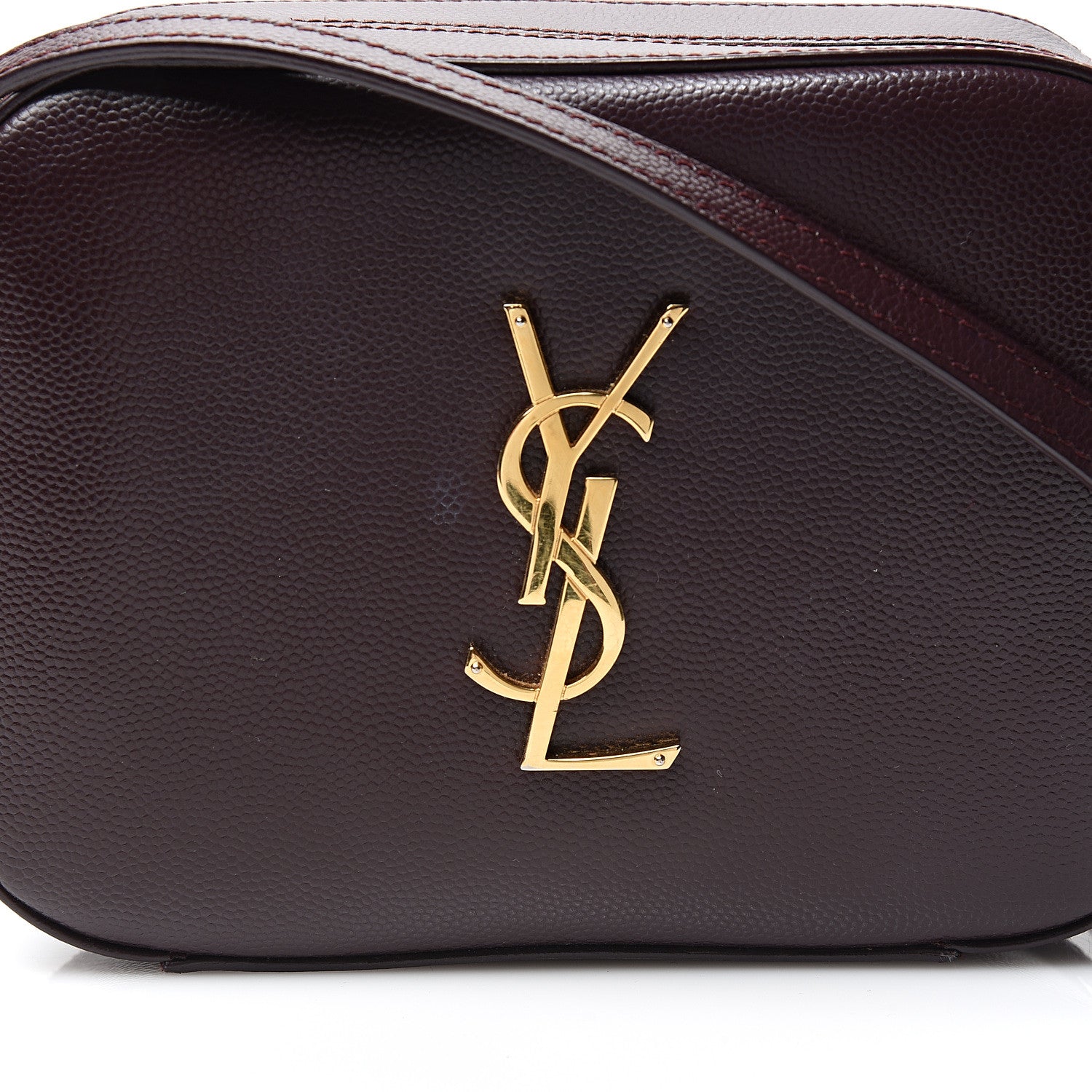 Saint Laurent Grain De Poudre Small Classic Monogram Camera Bag Burgundy 10 of 10