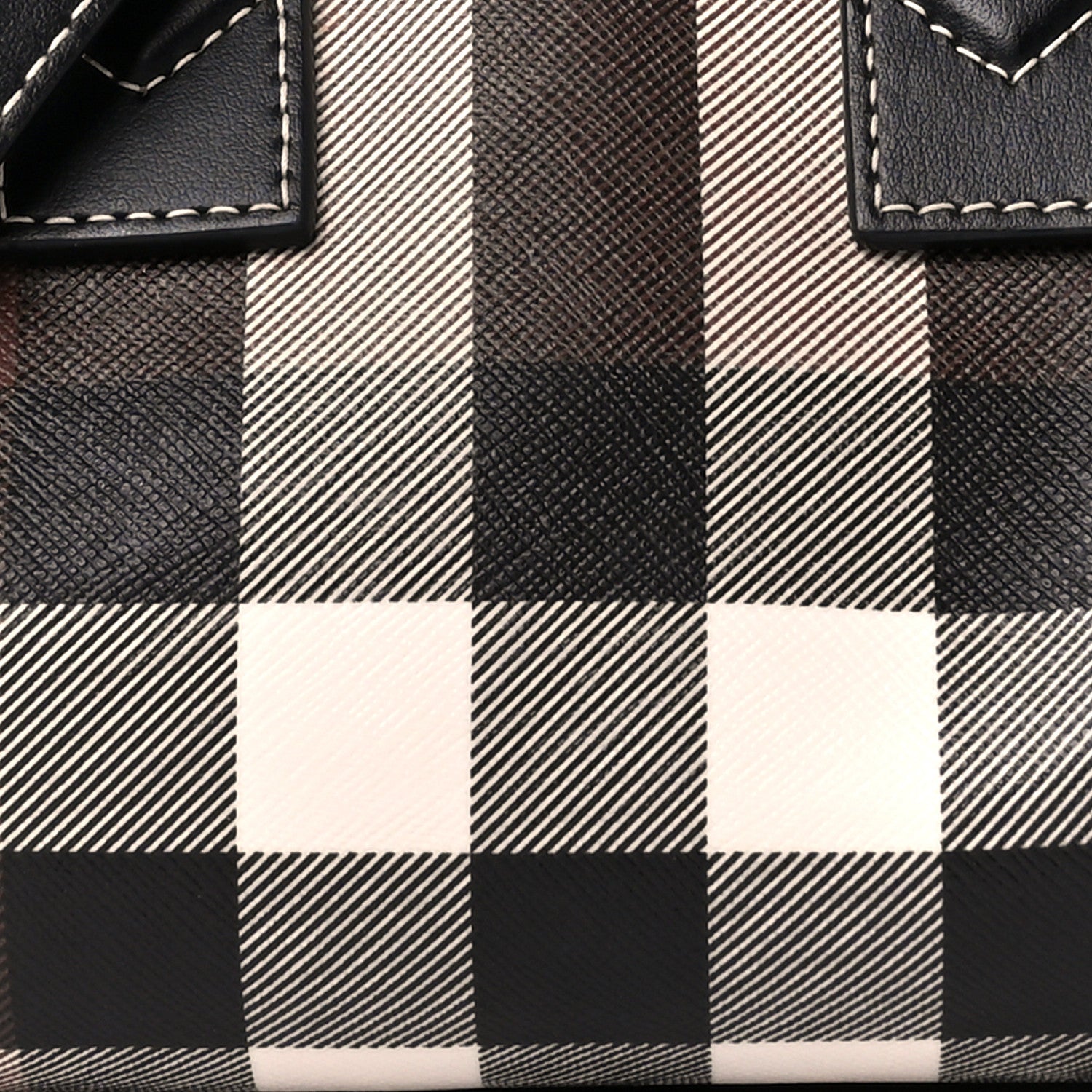 Burberry E-canvas Check Mini Bowling Bag Dark Birch Brown 8 of 10