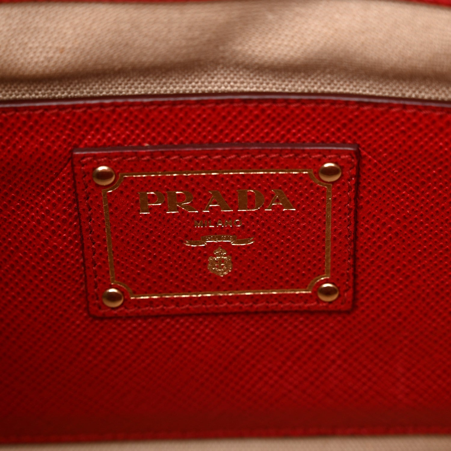 Prada Canapa Saffiano Cuir Tote Corda Fuoco 6 of 17