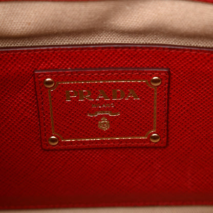 Prada Canapa Saffiano Cuir Tote Corda Fuoco 6 of 17