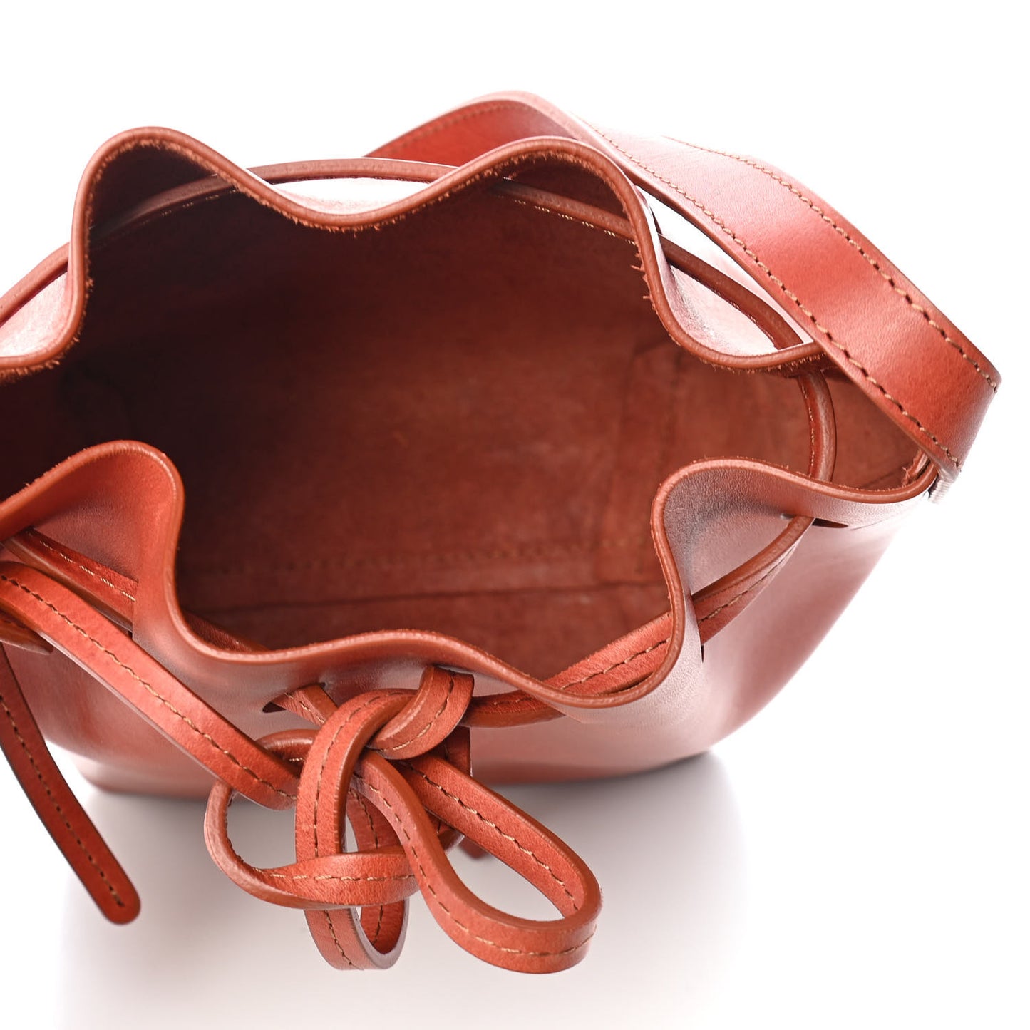 Calfskin Mini Bucket Bag Brandy