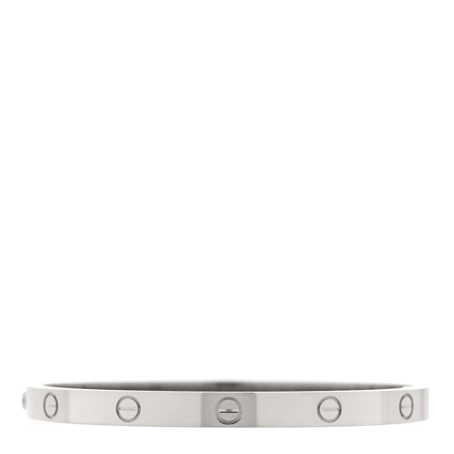 18K White Gold Medium LOVE Bracelet 16