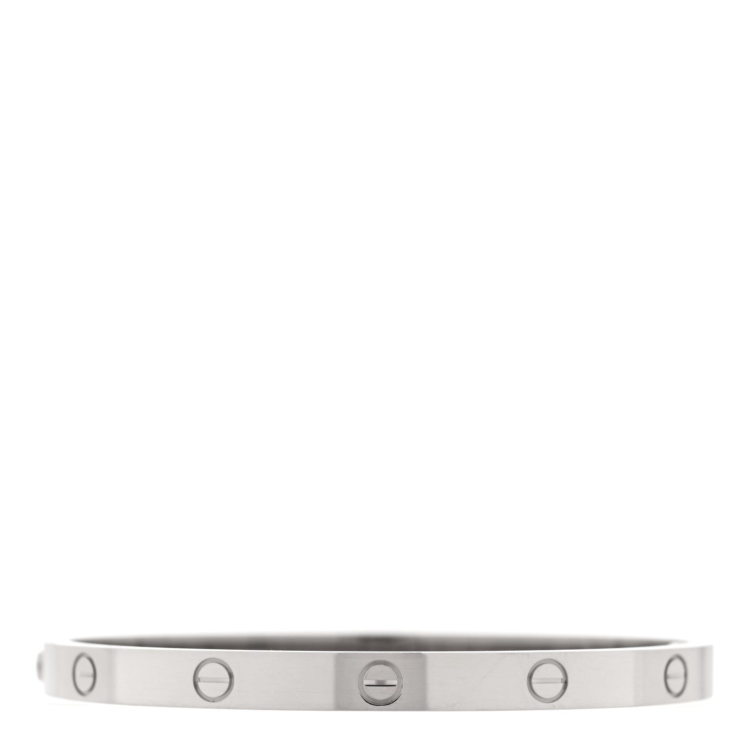 Cartier 18K White Gold Medium LOVE Bracelet 16 2 of 7