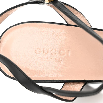 Gucci Lifford Calfskin GG Marmont Ankle Wrap 105mm Sandals 40 Black 7 of 7