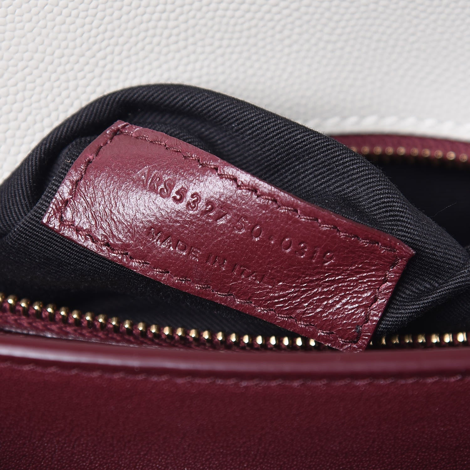 Saint Laurent Smooth Calfskin Monogram Cassandra Clasp Bag Porcellana 10 of 10