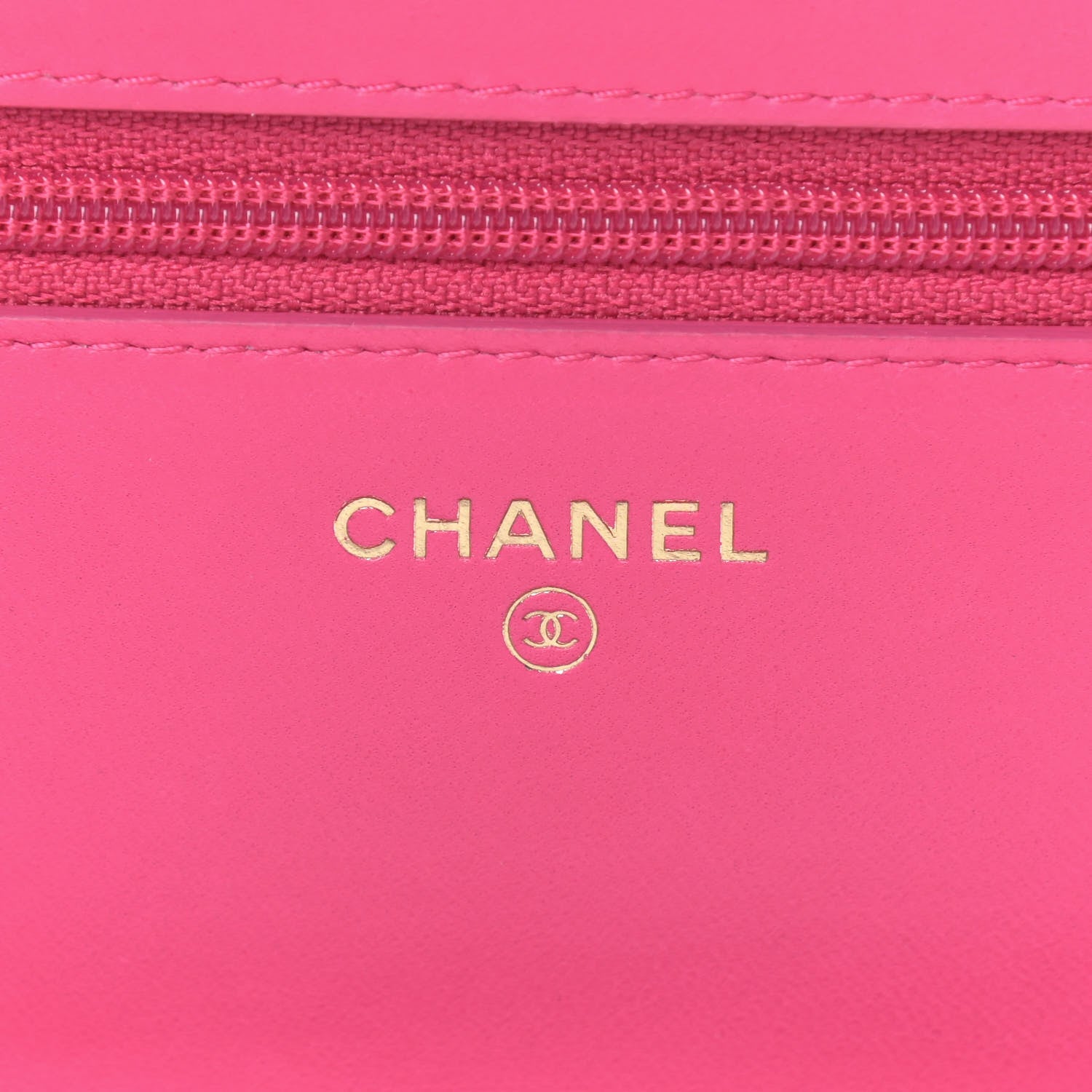 Chanel Lambskin Quilted Wallet On Chain WOC Pink 6 of 10