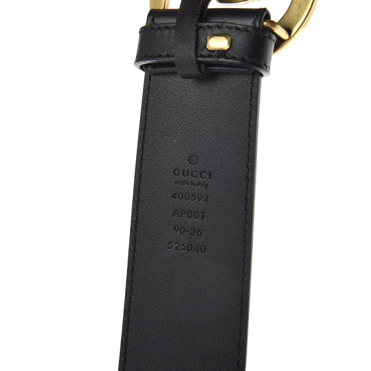 Gucci Calfskin Double G 40mm Belt 90 36 Black 3 of 5