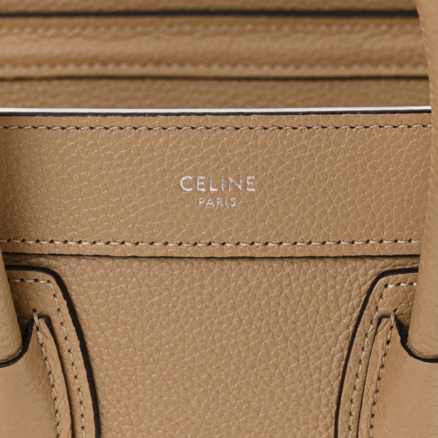 Drummed Calfskin Nano Luggage Dune