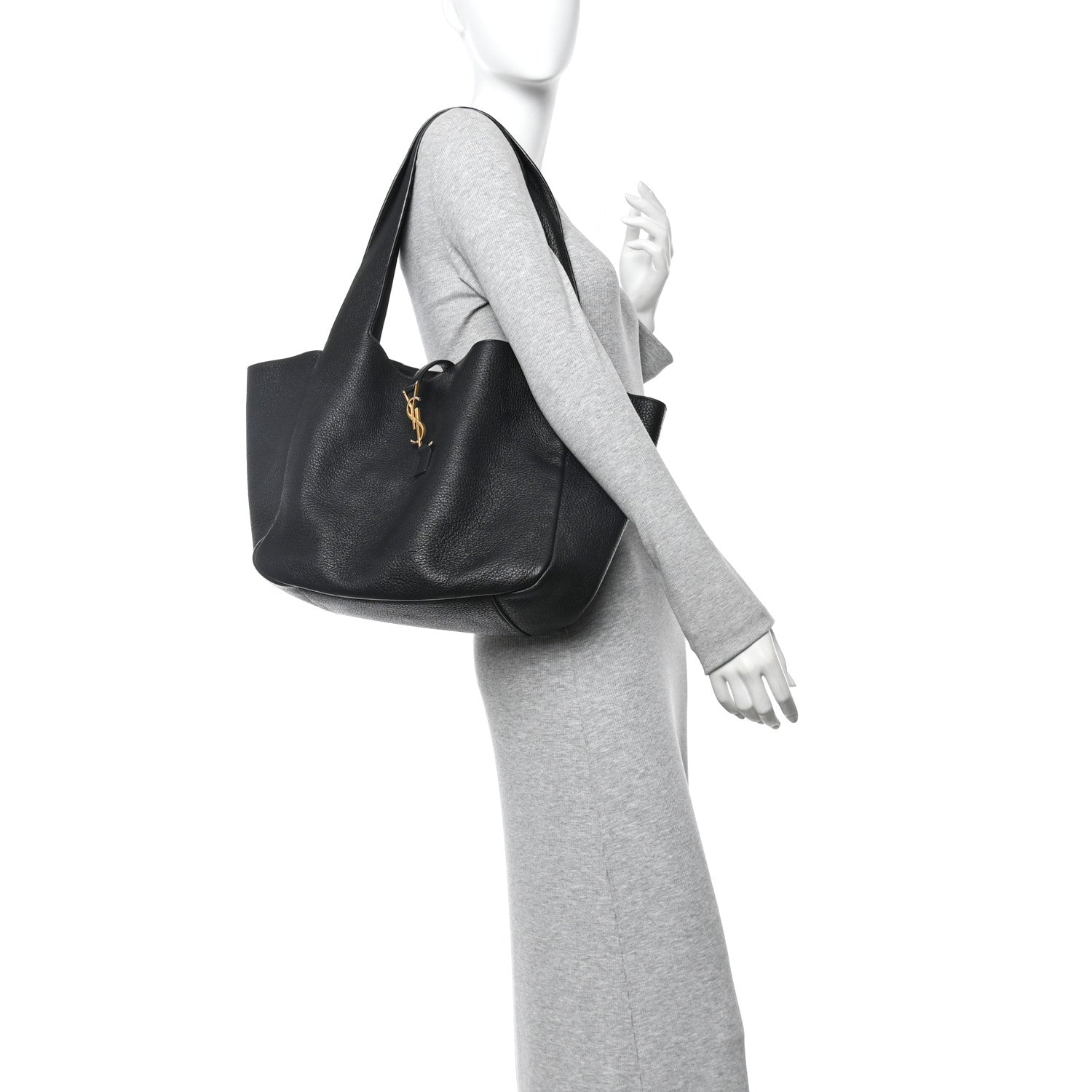 Saint Laurent Grained Deerskin Bea Tote Black 2 of 15