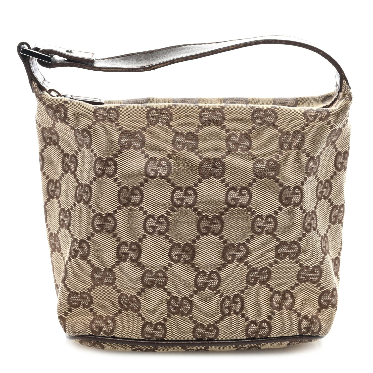 Gucci Monogram GG Pochette shoulder Bag Brown 1 of 9