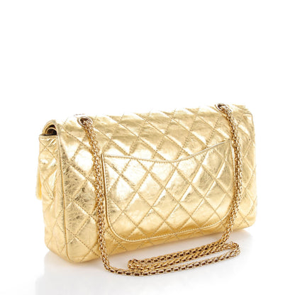 Chanel Metallic Aged Calfskin Quilted 2.55 Reissue 227 Flap Gold 3 of 7