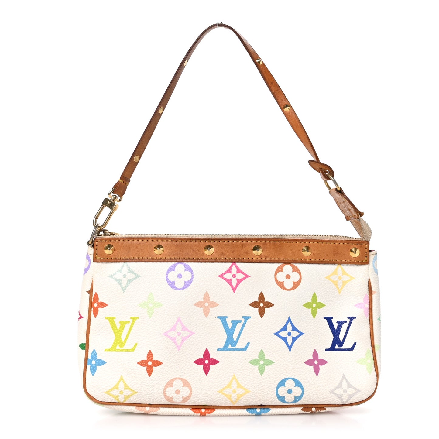 Monogram Multicolor Pochette Accessories White