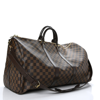 Louis Vuitton Damier Ebene Keepall Bandouliere 55 3 of 11