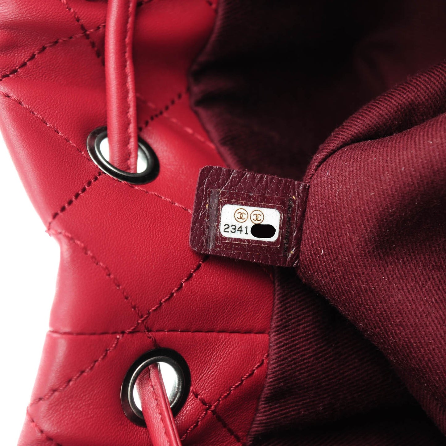 Lambskin Quilted Daily Supple Backpack Dark Red