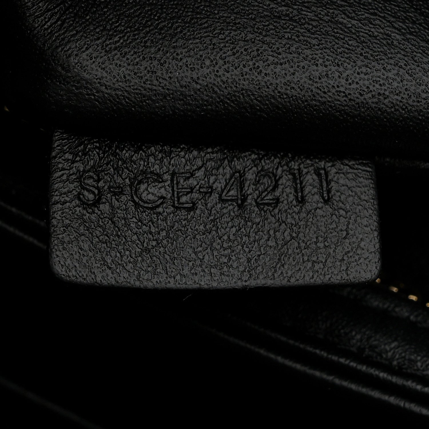 Celine Shiny Calfskin Medium Triomphe Black 9 of 12