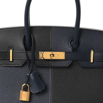 Hermes Epsom Casaque Birkin Sellier 30 Bleu Indigo Black Bleu Frida 8 of 11