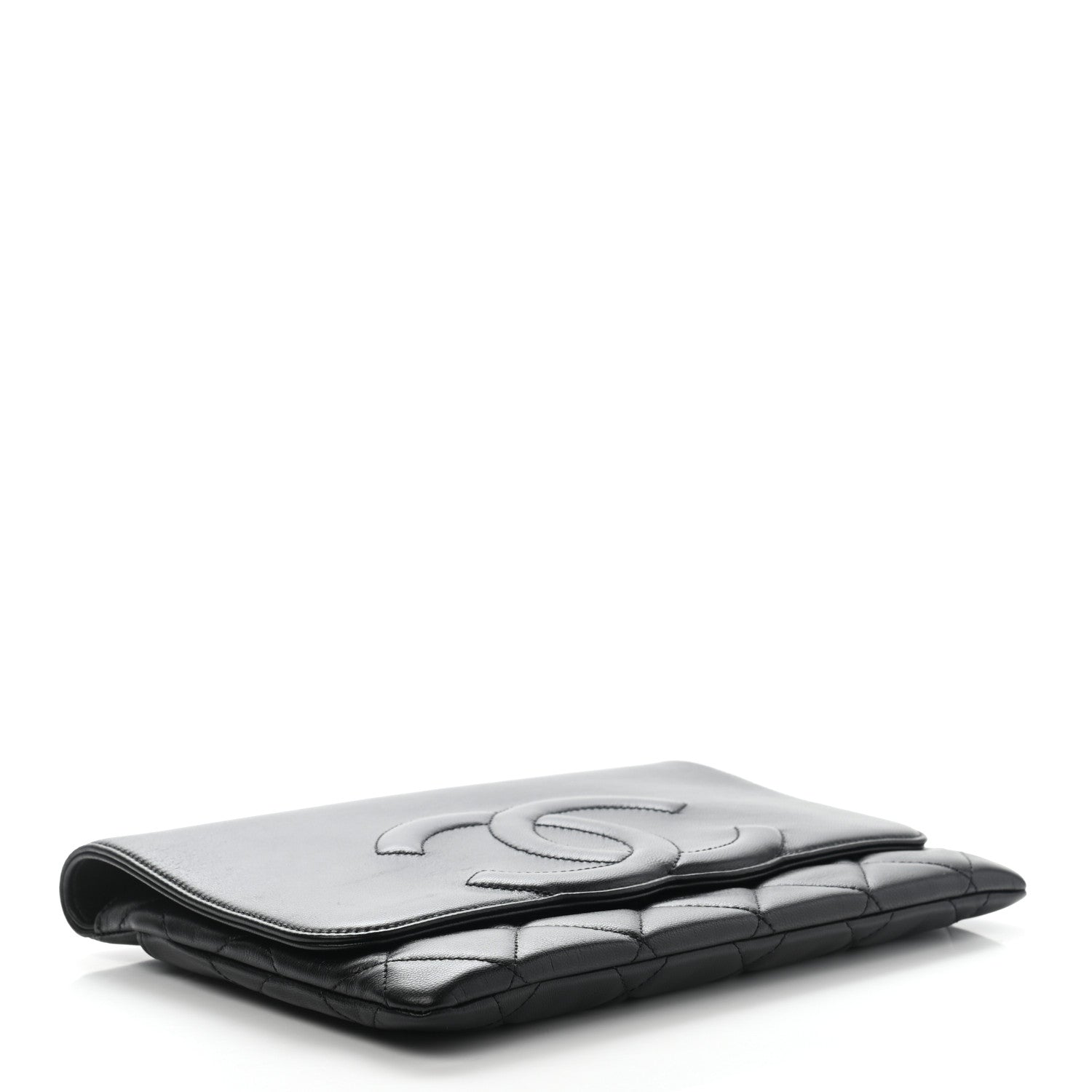 Chanel Goatskin Quilted Timeless CC Clutch Black 4 of 11