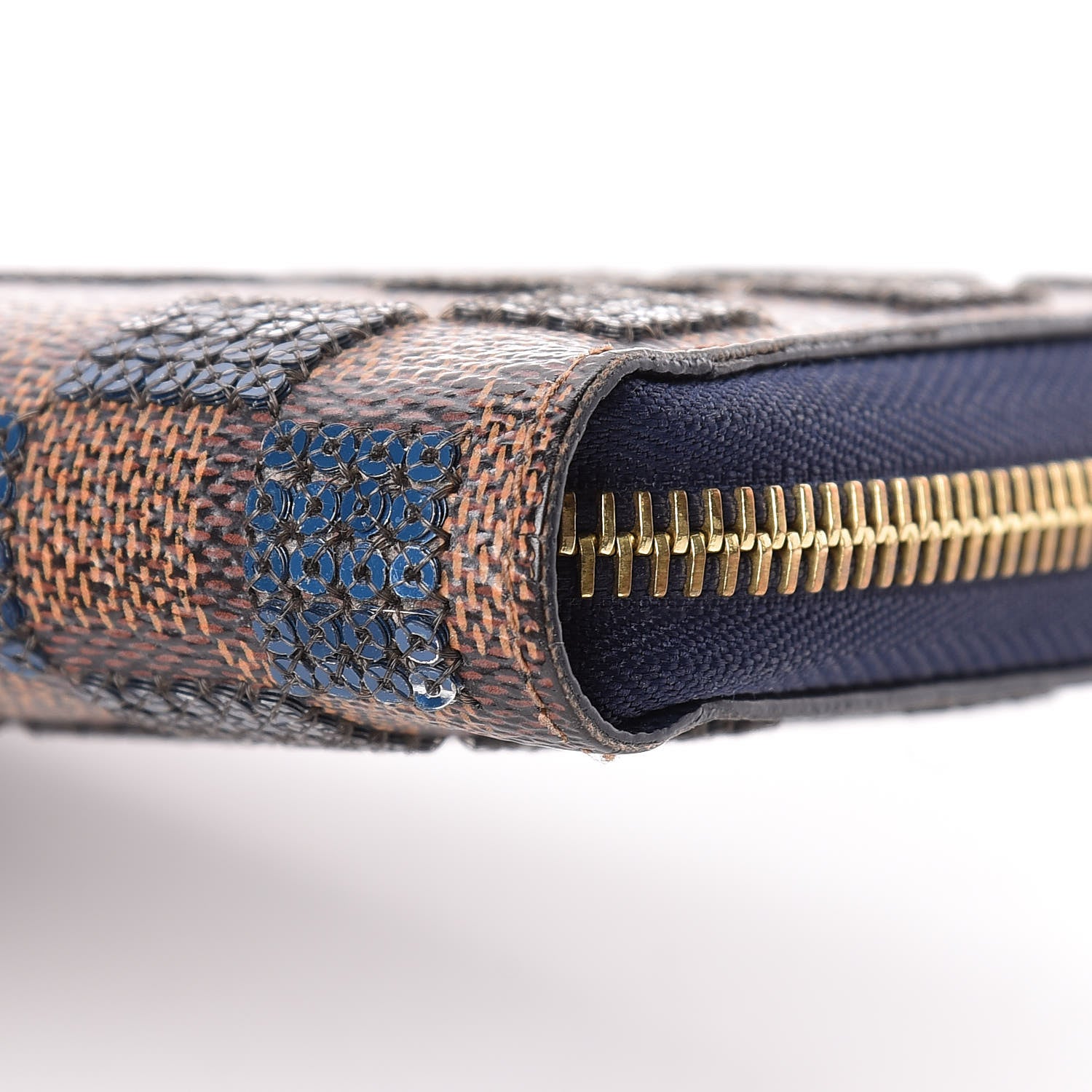 Louis Vuitton Damier Paillettes Zippy Wallet Blue 12 of 13