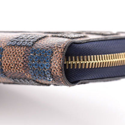 Louis Vuitton Damier Paillettes Zippy Wallet Blue 12 of 13