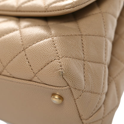Chanel Caviar Quilted Small Coco Handle Flap Beige 11 of 13