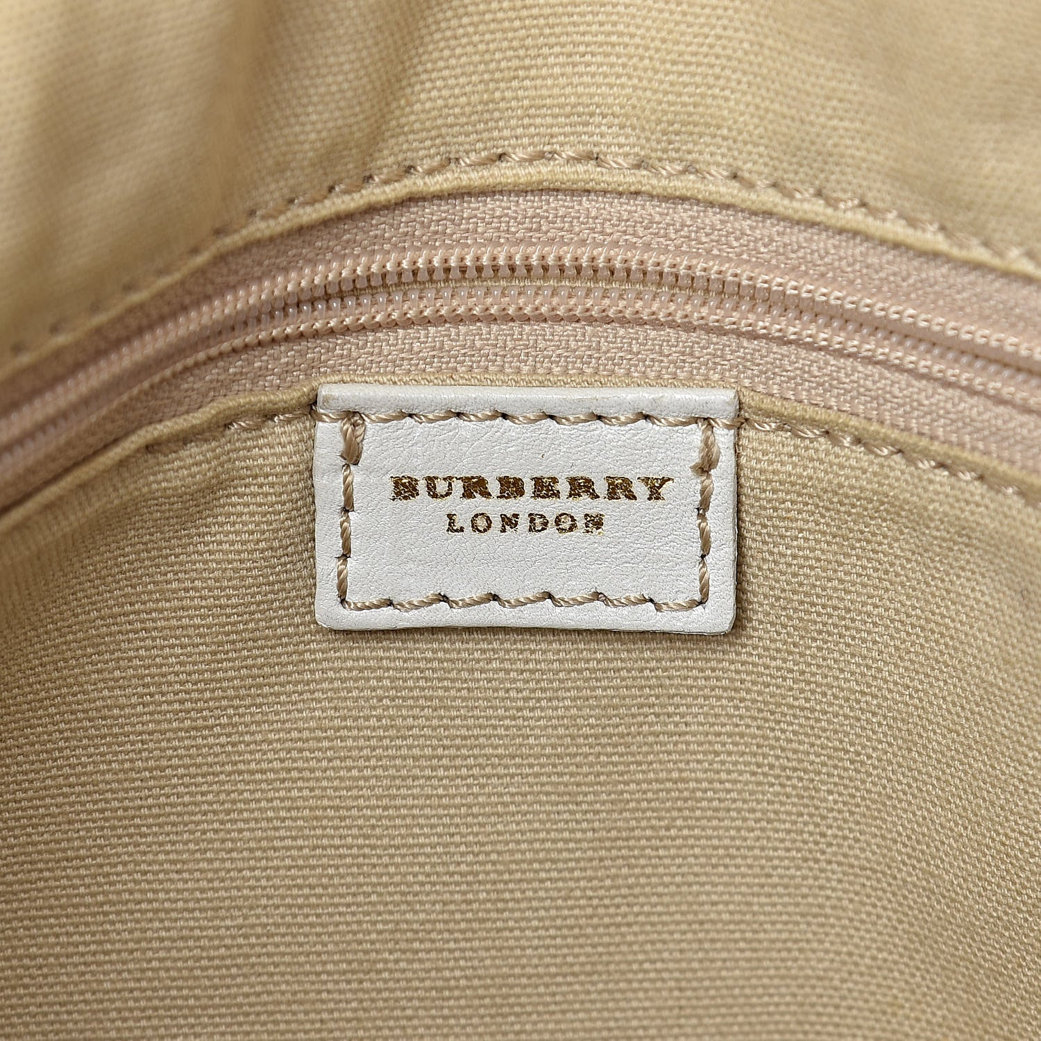 Burberry Calfskin Check Trim Shoulder Bag White 6 of 9