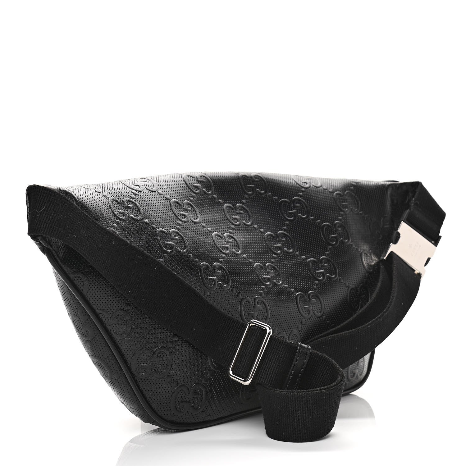 Gucci Calfskin GG Tennis Embossed Pocket Belt Bag Black 3 of 10