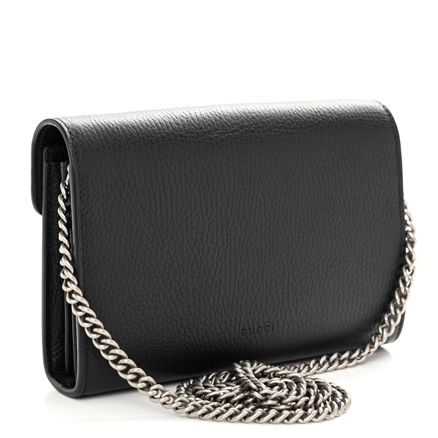 Gucci Calfskin Mini Dionysus Chain Wallet Black 3 of 9