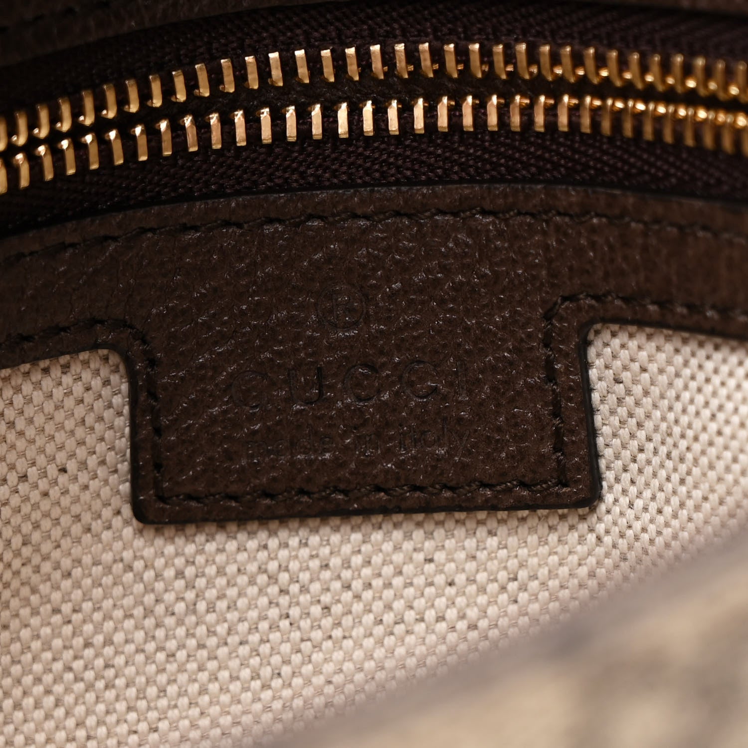Gucci GG Supreme Monogram Textured Dollar Calfskin Blondie Chain Shoulder Flap Bag Beige Ebony New Acero 6 of 10