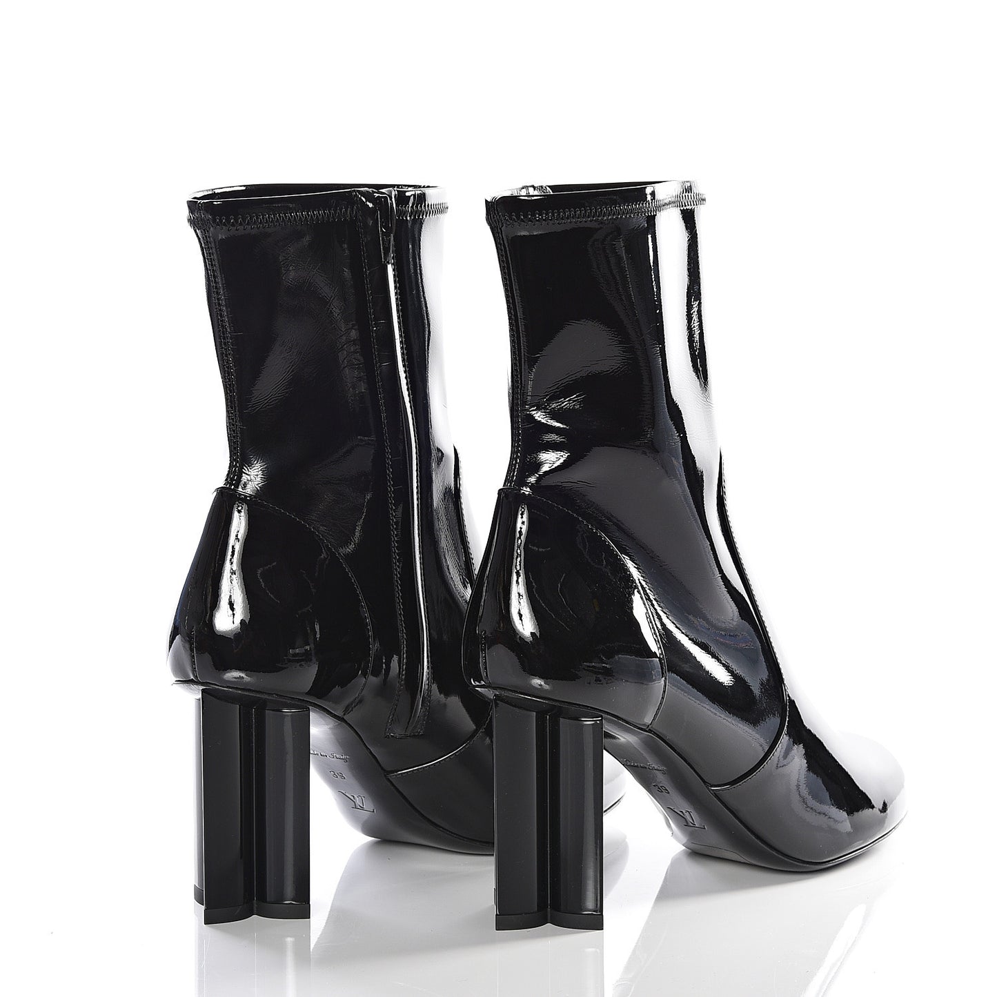Patent Uniformes Silhouette Ankle Boots 39 Black