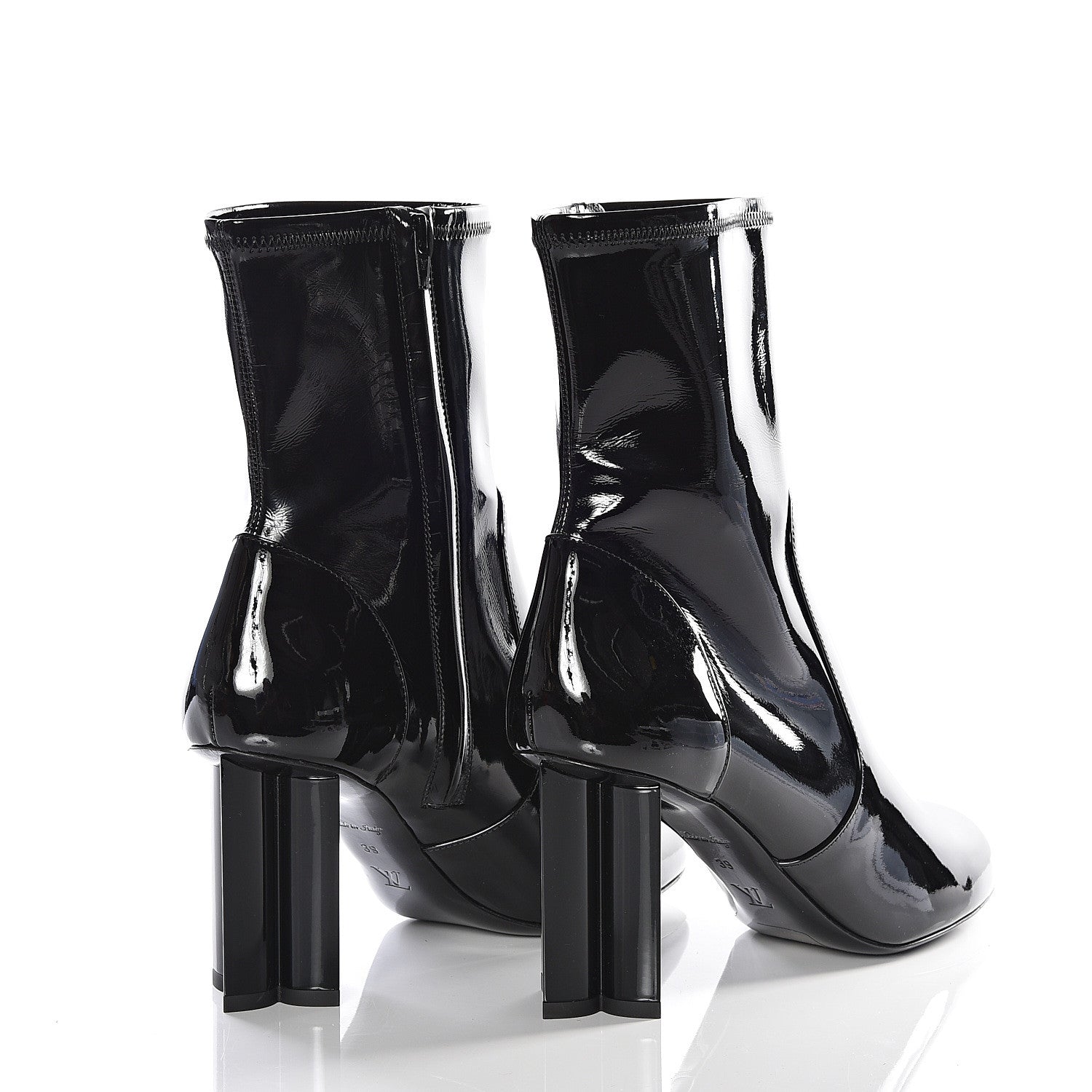 Louis Vuitton Patent Uniformes Silhouette Ankle Boots 39 Black 4 of 15