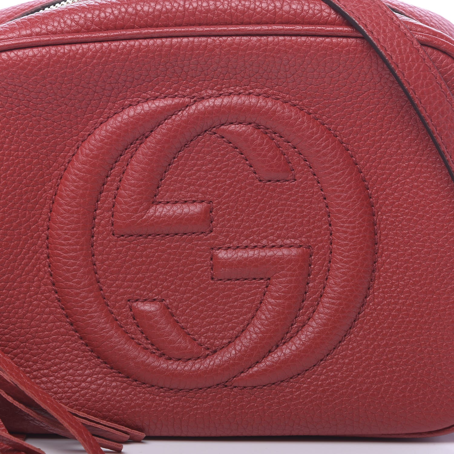Gucci Pebbled Calfskin Small Soho Disco Bag Tabasco Red 11 of 11