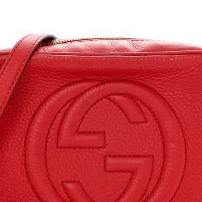 Gucci Pebbled Calfskin Small Soho Disco Bag Tabasco Red 8 of 15