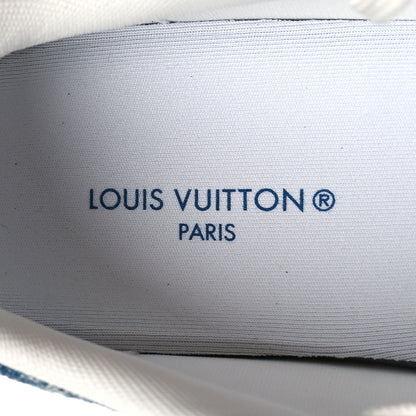Louis Vuitton Denim Charlie Trainers 38 White Blue 8 of 8