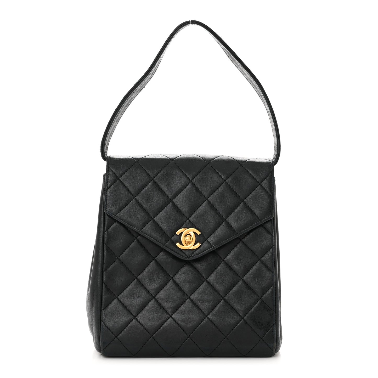 Lambskin Quilted CC Flap Bag Black