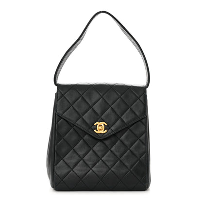 Chanel Lambskin Quilted CC Flap Bag Black 1 of 12