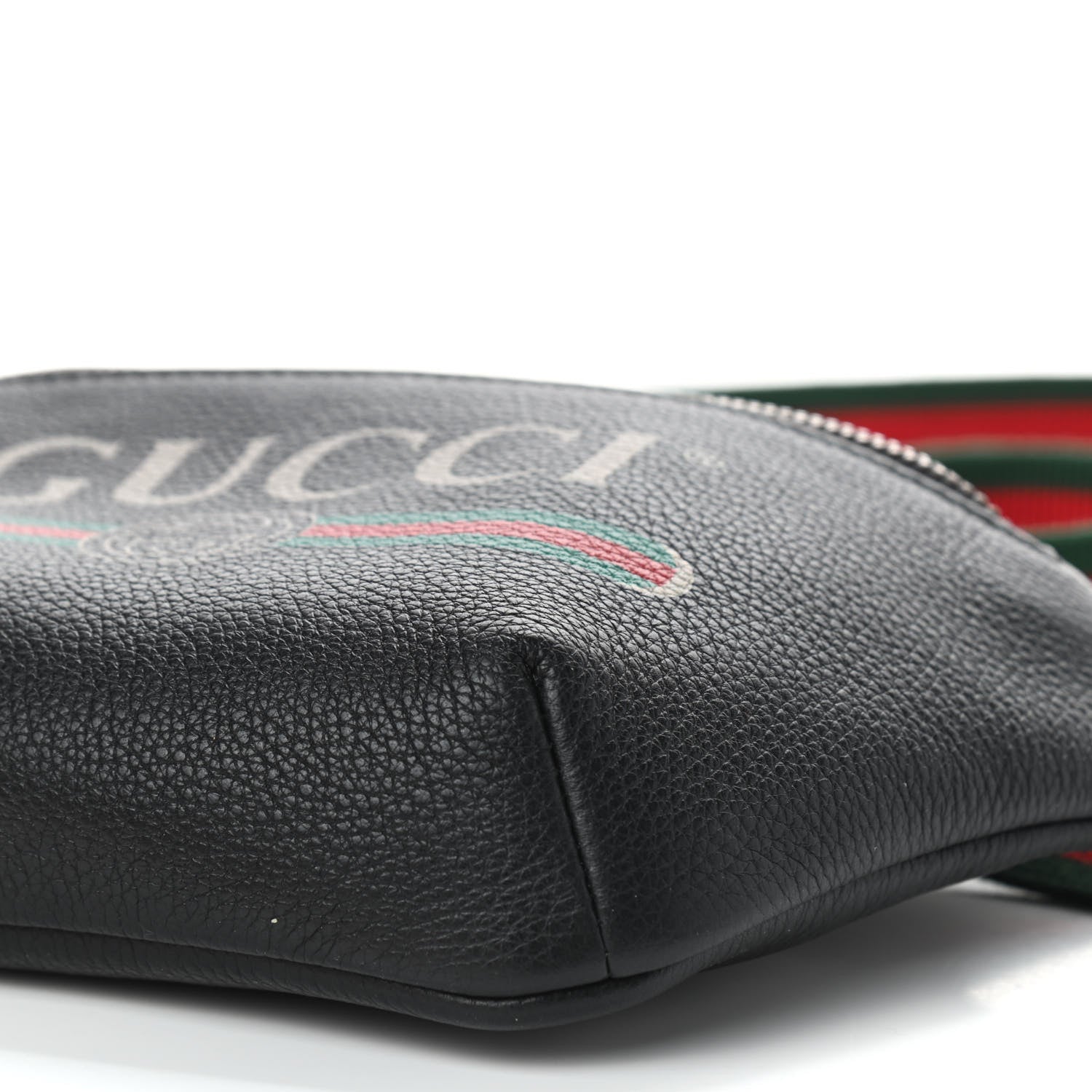 Gucci Grained Calfskin Small Logo Belt Bag Black 7 of 9