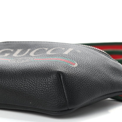 Gucci Grained Calfskin Small Logo Belt Bag Black 7 of 9