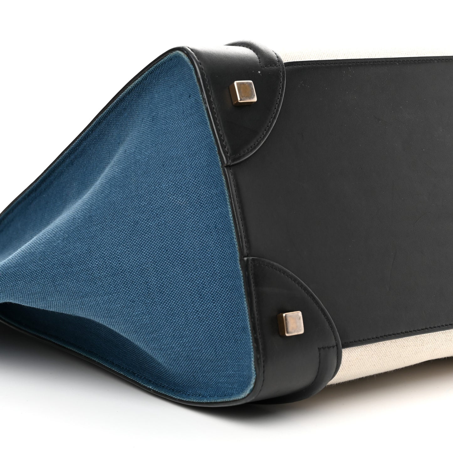 Canvas Smooth Calfskin Mini Tri-Color Luggage Royal