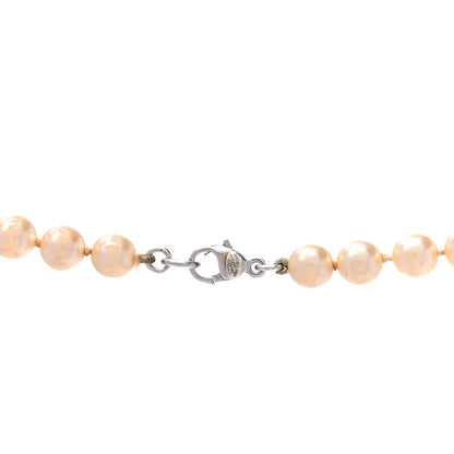 Chanel Crystal Pearl CC Long Necklace Silver 5 of 5