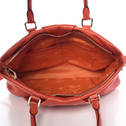 MCM Calfskin Ottomar Monogram Tote Orange 5 of 18