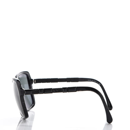 Chanel Baguette Crystal Polarized Square Sunglasses 5308-B Black 2 of 8