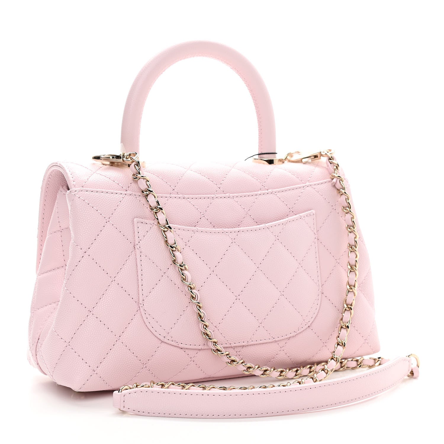 Chanel Caviar Quilted Mini Coco Handle Flap Light Pink 3 of 11