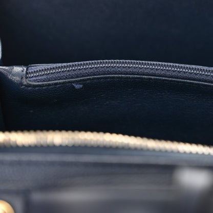 Chanel Caviar Quilted Medium CC Filigree Vanity Case Navy 11 of 12