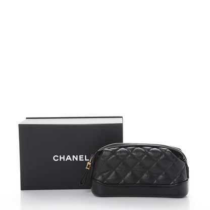 Chanel Aged Calfskin Quilted Gabrielle Classic Pouch Black 10 of 10
